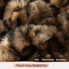LIFEREVO Cheetah Print Soft Faux Rabbit Fur Duvet Cover Set