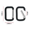 Craft County Unique Aluminum Rectangle Carabiners - Multiple Colors -
