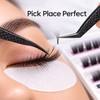 Professional Eyelash Tweezers – Black Fiber Tip Precision Lash Extension