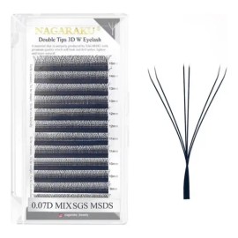 Extensión De Pestañas Nagaraku W Shape 3d Doble
