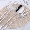 Travel Utensils, 18/8 Stainless Steel 3pcs Cutlery Set Portable Camp