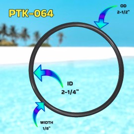 POOLTEK USA 10-1390-04-R For Jacuzzi O-Ring PTK-064 (2-PACK + LUBE TUBE ) From Pooltek USA