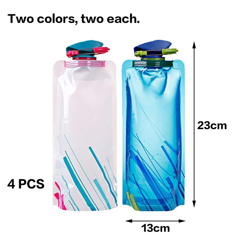 700 ml Foldable Water Bottles, Reusable Drinking Bottle, Foldable Drinking