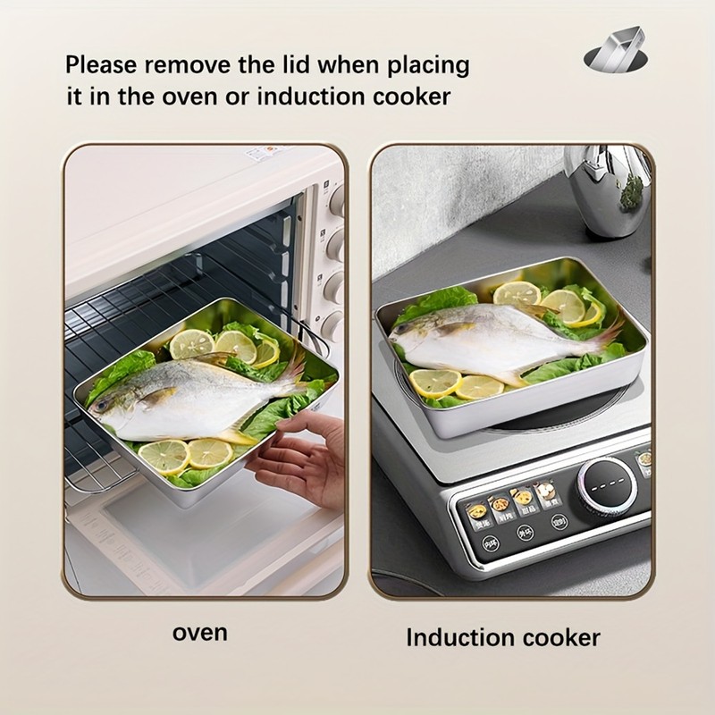 Stainless Steel Food Storage Containers for Kitchen Organization – 3-Piece