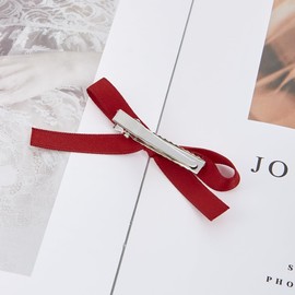 UTSAUTO 20 Pcs Silky Satin Bow Hair Clips, 4 Colors Metal Clips Mini Bowknot Hair Barrettes Ribbon Hair Accessories for Women Girls.