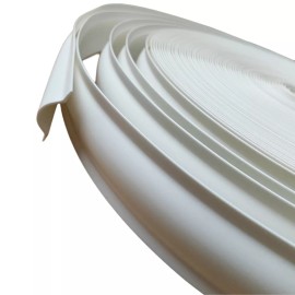 dreamrefit 1PC 50FT 100FT White Vinyl Trim Molding Screw Cover For RV Boat Camper Trailer - 100FT