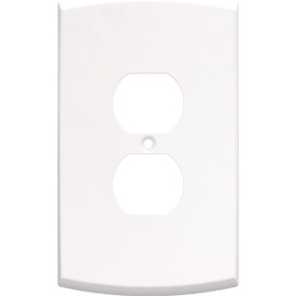 Franklin Brass W35892K-PW-CP Soft Arch 1-Gang Oversized Duplex/Outlet Cover Wall Plate, Pure White (3-Pack)