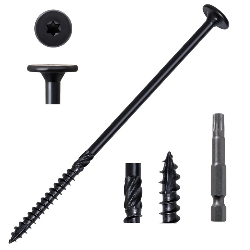 LIONMAX Structural Wood Lag Screws #14 x 6 Inch, 50-PCS,