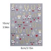 Christmas Nail Art Stickers Snowflake Deer Nail Decals Glitter Red