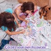 4 Set Coloring Pillowcase with Marker Craft Kit,Princess
