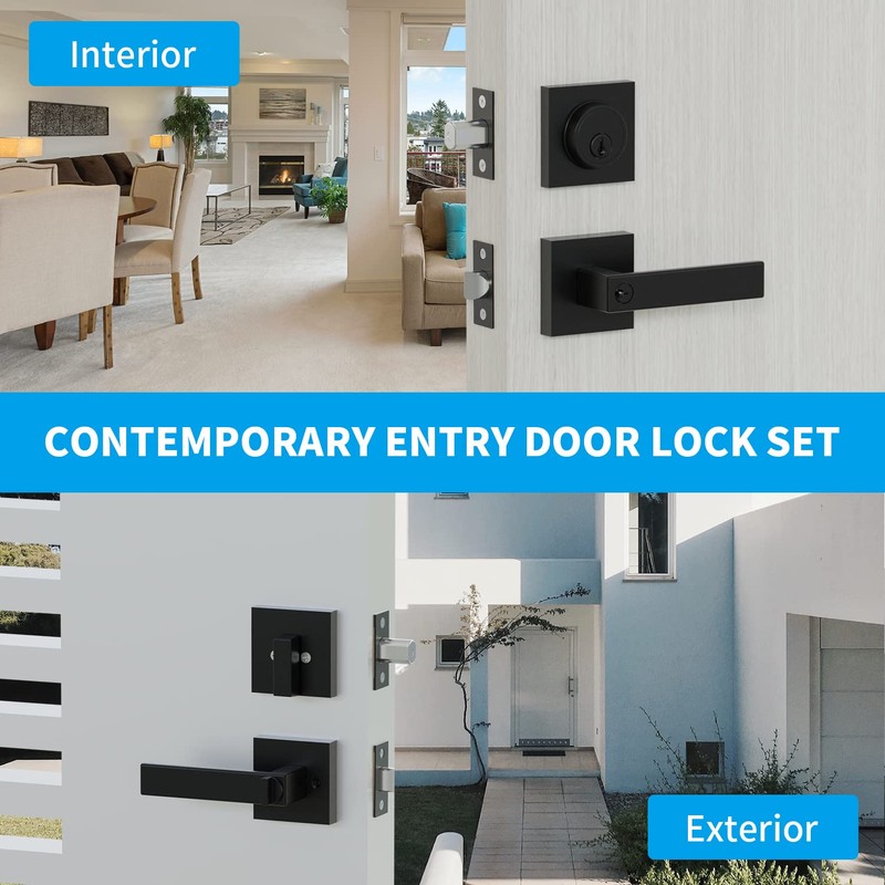 Front Door Lock Set,Keyed Alike Heavy Duty Exterior Door Lock