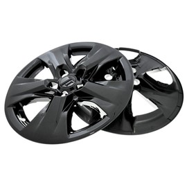 Trim Illusion Gloss Black Chrome Delete Wheel Skin Rim Cover Hubcaps 17 Inch Snap-On, Compatible with Toyota RAV4 2019-2025, Set of 4, WSK713-17BLK