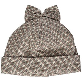 Sterntaler Girls Beanie Bow Checked Hat, Pink Mel.