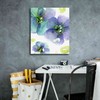 Epic Graffiti 'Blue Flowers' by Dawn Derman, Giclee Canvas Wall