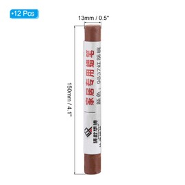 PATIKIL Furniture Repair Crayons, 12 Pcs Wax Wood Filler Sticks Wood Wax Crayons for Scratches, Wood Floor, Holes, Tables, Red Walnut