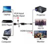 APICH Convertidor Vga A Hdmi Video + Audio, Adaptador Vga