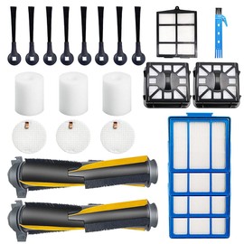 Replacement Parts for Shark IQ R101AE RV1001AE IQ R101 RV1001 RV1005AE RV1010AE RV1012AE RV2001AE Robot Vacuum Cleaner, Accessory Kit Main Brush&Filters&Side Brushes)