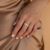 LUXEJEW Silver Rings for Women, Silver Bow Heart Rings for