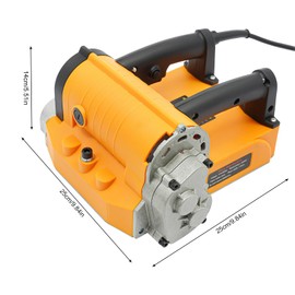 Electric Wall Planer Handheld Power Wall Scraper Wall Shovel Machine Adjustable Depth 1-4mm Concrete Wall Shovel Gray Machine for Indoor and Outdoor Walls,Ceilings,Floors (Orange)