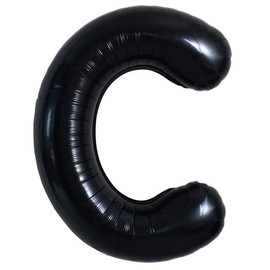 TONIFUL 40 Inch Large Black C Letter Balloons Jumbo Helium Balloons,Foil Mylar Big Alphabet Balloons for Birthday Party Anniversary Supplies Decorations
