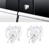 2pcs 3D Evil Jocker Emblem Jester Badge Metal Cast Clown