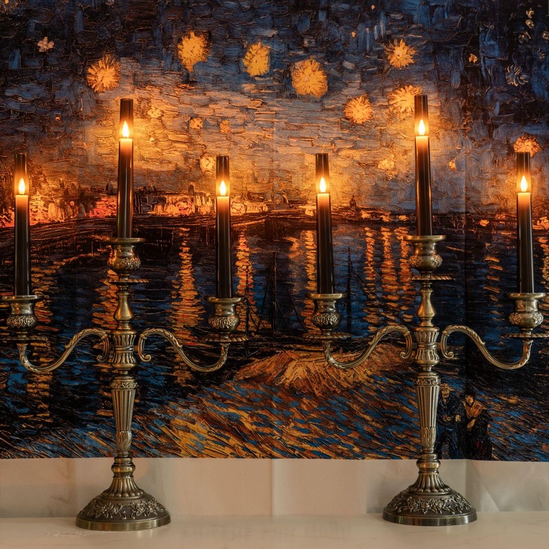 Homemory 6 Pcs Flameless Taper LED Candles with Remote and