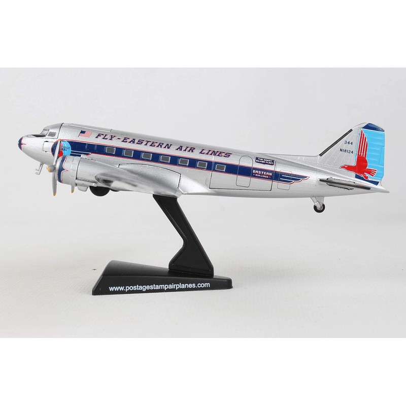 Daron Postage Stamp Eastern DC-3 1/144, Metal, Silver