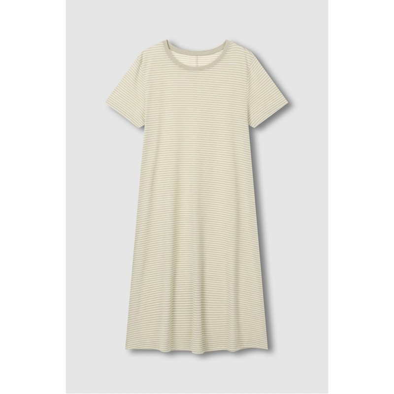 JAJU [JAJU] Soft Short Sleeve Pajama Dress_Light Beige