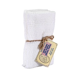 Country Cottons Old Fashion - Juego de toallas de cocina 100% algodón, 2-24 x 15 pulgadas (blanco)