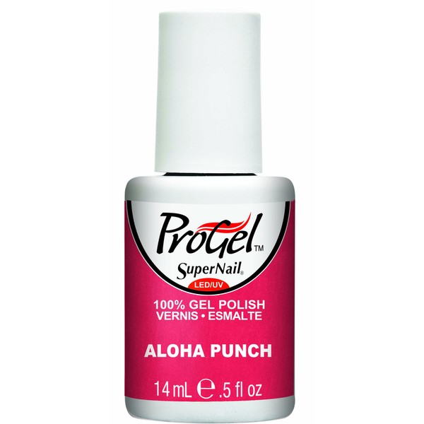 Supernail Gel Polish for Nails, Aloha Punch Shimmer, 0.5 Fluid Ounce