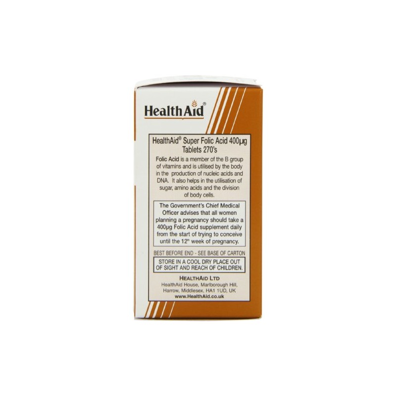 HealthAid Folic Acid 400ug (9 Month Supply) Tablets 270's