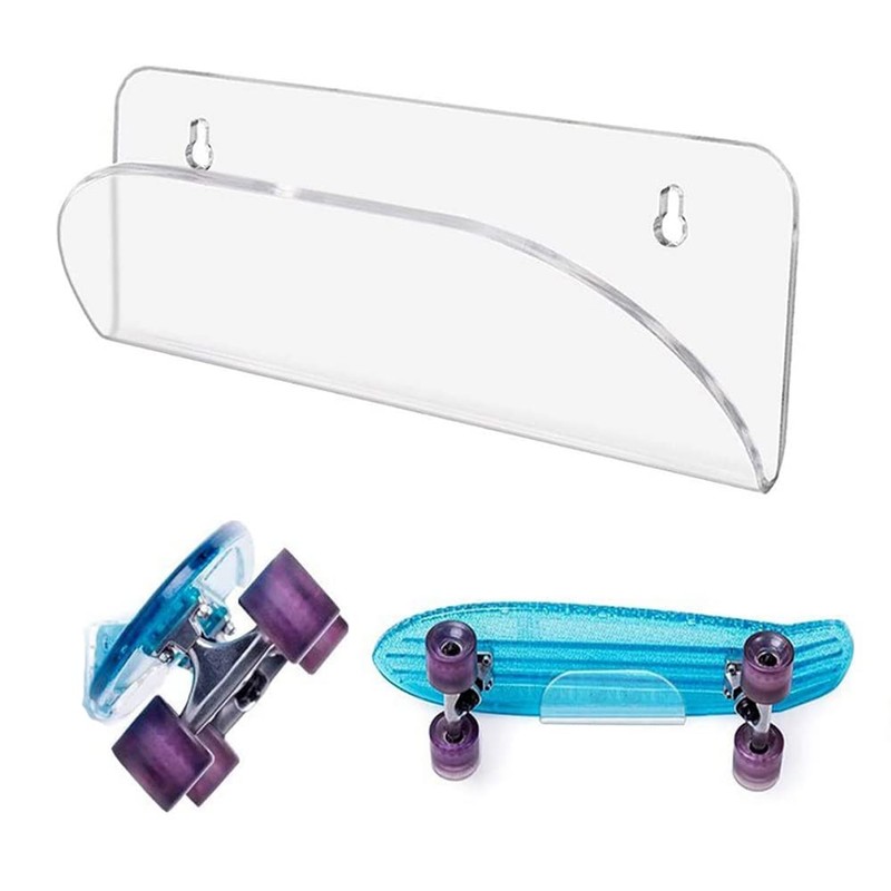 Acrylic Skateboard Display Stand, Skateboard Wall Rack Clear Skateboard Wall