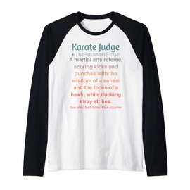 Funny Karate Judge Raglan Baseball Tee
