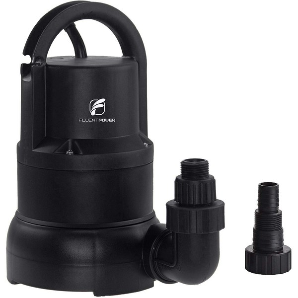 FLUENTPOWER 1/3 HP Electric Submersible Small Utility Drain Water Pump,