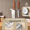 2-Pack Stainless Steel Knife Holder - Wall-Mounted, No-Drill Installation, Heavy-Duty