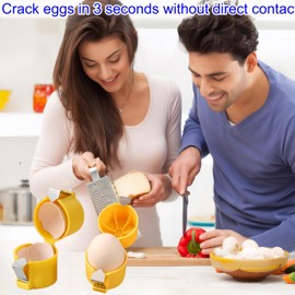 FeBohao Egg Shell Opener for Hard Boiled Eggs Boiled Egg Peeler Egg Cracker Tool (Orange)