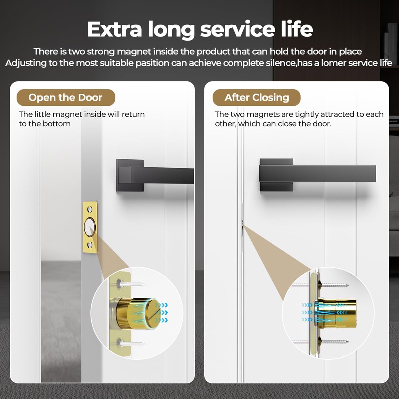 Tonitrui Silent Door Ball Catch, Adjustable Strong Magnet Door Catch,Using
