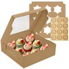 POPUFUN 9-Count Cupcake Boxes with Window and Insert, 9x9x3 Inch,