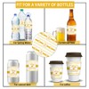 PH PandaHall 30pcs Happy 50th Anniversary Water Bottle Labels, Golden