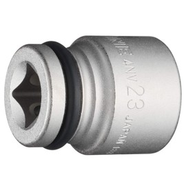 TONE HP4NV-23 Impact Socket 0.5 inch (12.7 mm) (1/2 mm), Double Side Width 0.9 inches (23 mm)