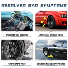 2WD 4WD Front Upper Control Arms with Lower Ball Joints Replacement for 2005 2006 2007 2008 2009 2010 Dodge Dakota Mitsubishi Raider - 4 pcs Set