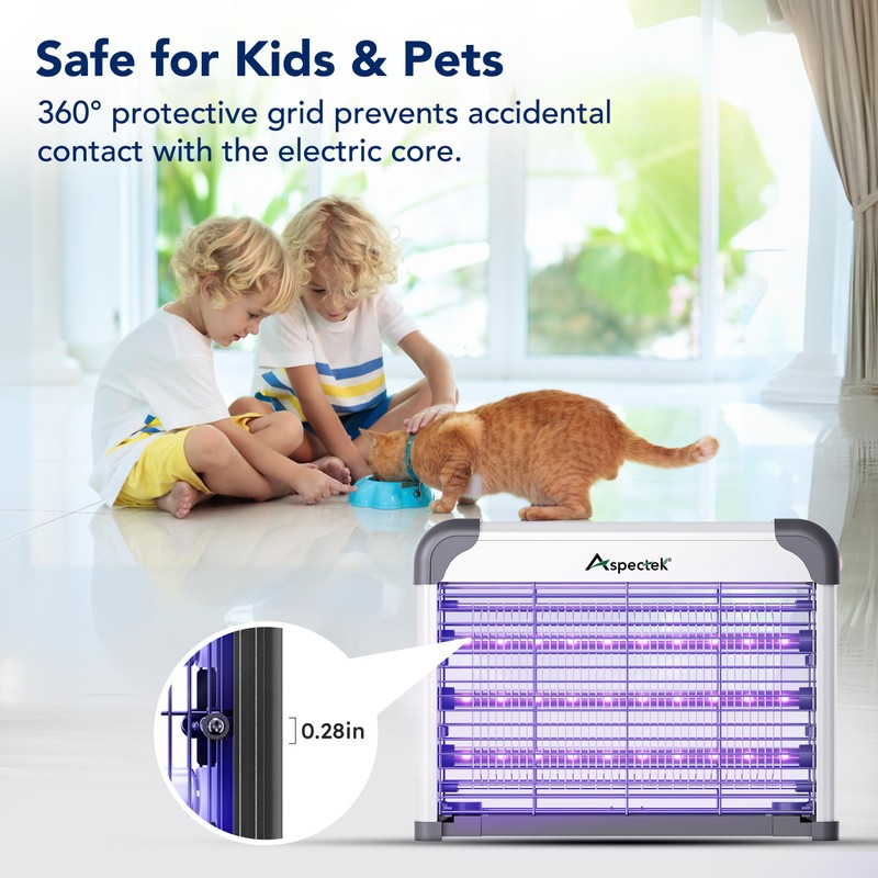 Aspectek LED Bug Zapper Indoor – High-Voltage Mosquito and Fly