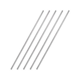 sourcing map Pack of 5 Full Round Rods Stainless Steel Rods 2.5 mm x 200 mm Made of 304 Stainless Steel for DIY