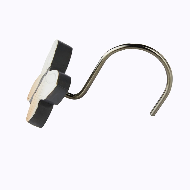 SKL Home Faithful Flowers Shower Curtain Hook Set, Multi