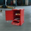 RocoReny 3-Tier Small Industrial Metal Container Side Table with Drawers,