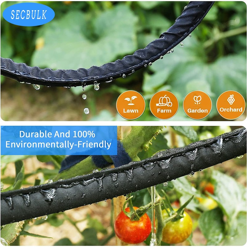 Secbulk 2025 Flat Soaker Hose 50 ft for Garden, 50'