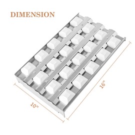 Beurbcikue 80707 BBQ Briquette Tray Assembly for Lynx Grills 24" 36" 42" Gas Grills Ceramic Heat Plate Replacement Parts for Sedona by Lynx L400 L600 L700 (Include BBQ Ceramic briquettes)