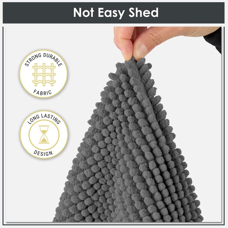 Emma Barclay Noodle Soft Touch Non-Slip Bathroom Rug in Graphite