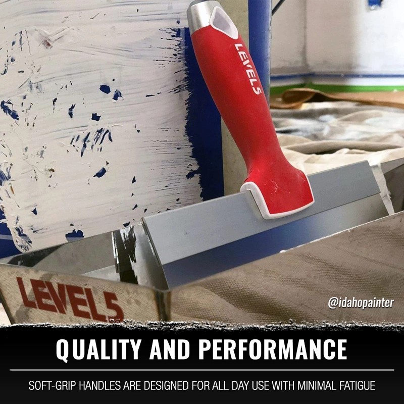 LEVEL5 Professional Grade Palette Putty Knife with Soft Grip Handle