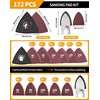 172 Pcs Oscillating Tool Sanding Pad Kit 4 Pcs Triangle
